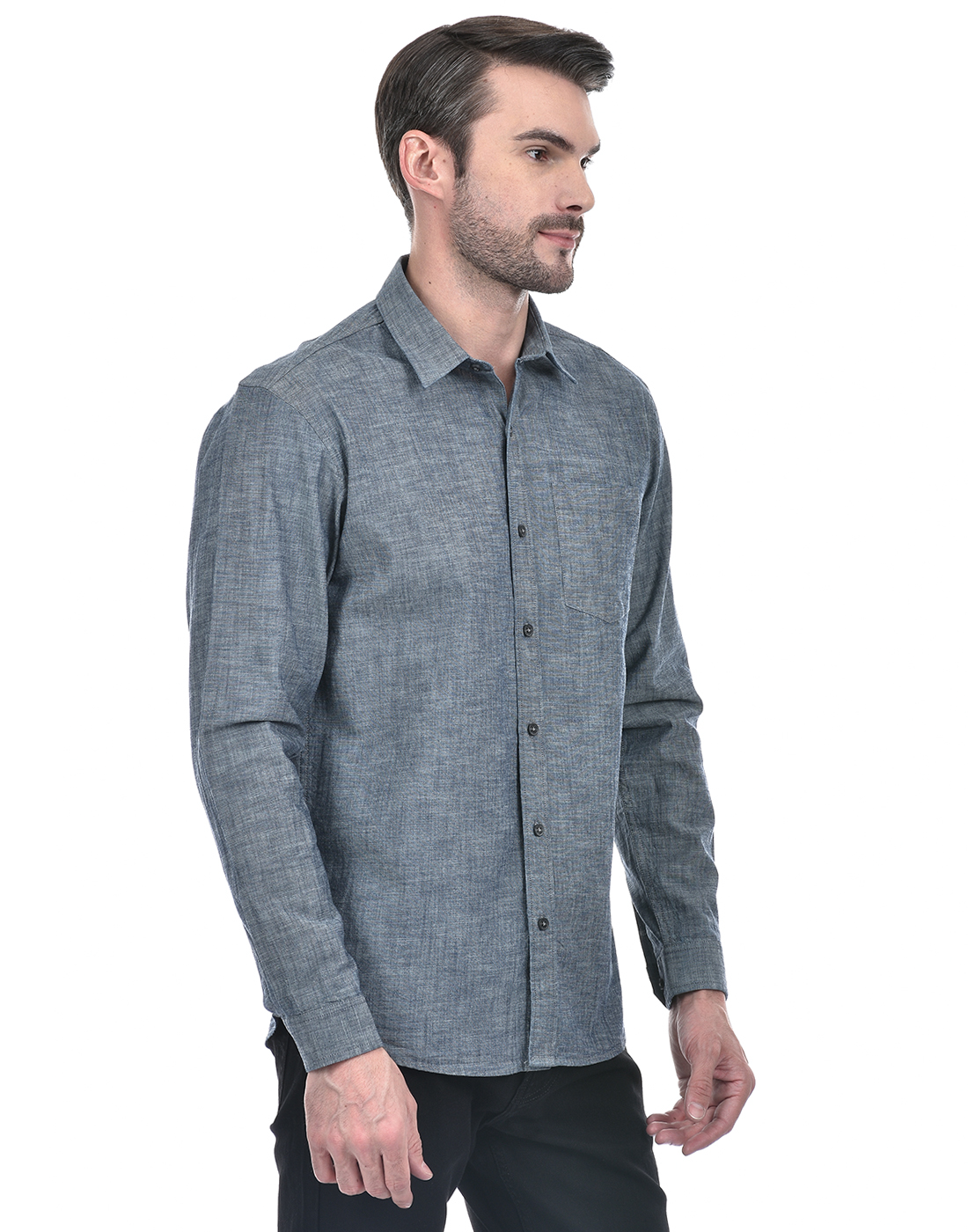 Numero Uno Men Solid Grey Shirt